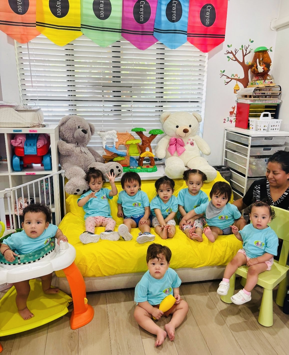 Children together in the daycare classroom